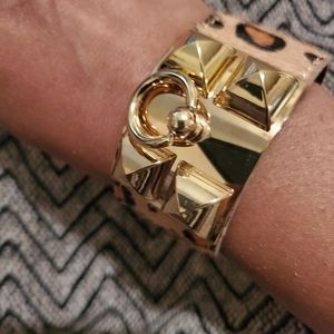 Mohair Leopard Print W/ Gold Studs